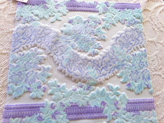 cut velvet fabric starry shimmer luxury Bates vintage tapestry chenille material, 12" x 21" inch piece ideal in totes & bags