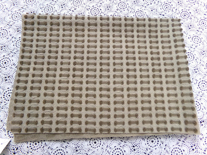 Boho Brown Barbells Vintage Chenille Bedspread Fabric 18" x 24"