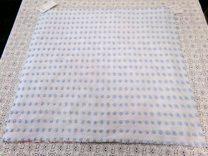 Bubble Pop Blue Woven Vintage Chenille Fabric, 21" x 23" Piece Coastal Beach Quilt Material