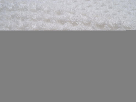 Soft White Vintage Chenille Fabric Diamond Lattice Geometric 18" x 24"