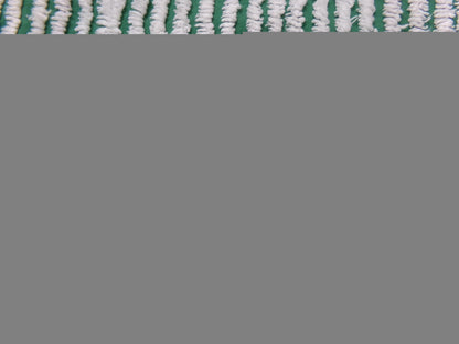 Evergreen & Snow White Vintage Chenille Bedspread Fabric, Geometric Stripes 15" x 27" piece