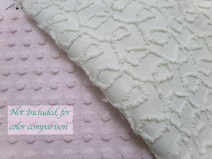 Light Green Vintage Chenille Fabric, Texturized Curly Loops 18x24" Piece