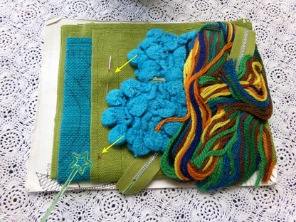 FANCIFUL OWL Pillow Crewel Embroidery Kit, Boho Vintage Bucilla Needlecraft 3173