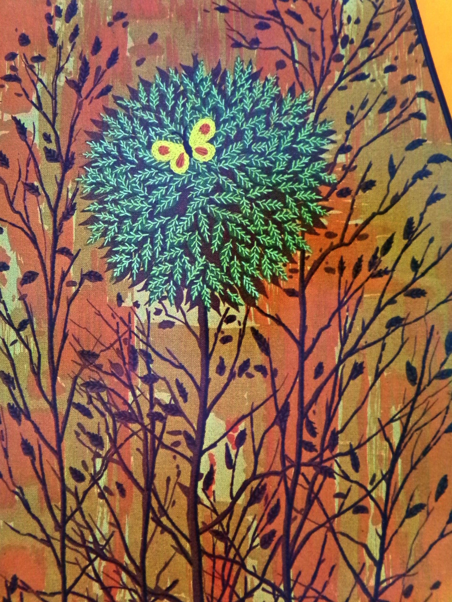 GOLDEN SUNSET Vintage Crewel Kit, *NO Thread* Paragon Embroidery #0611, Huge Boho 70s Wall Hanging, Phyllis Hall