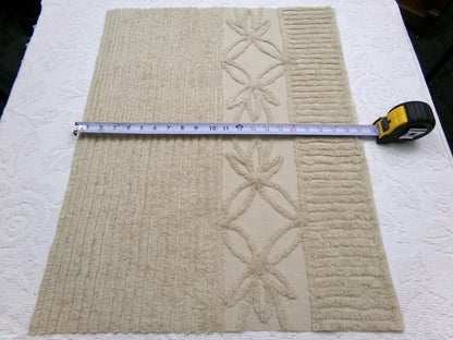 Mocha Sands Vintage Chenille Fabric, Simple Star Floral Sewing & Quilt Material 26" x 20" Piece