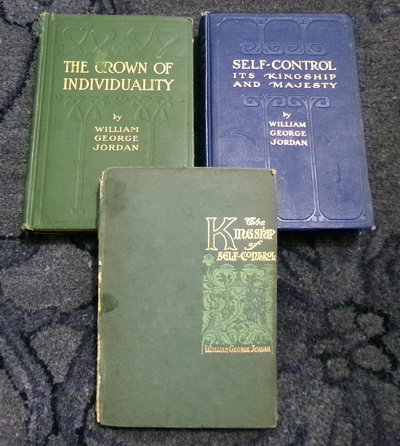 William George Jordan Antique Book Lot of 3 Self-Control Kingship Individuality