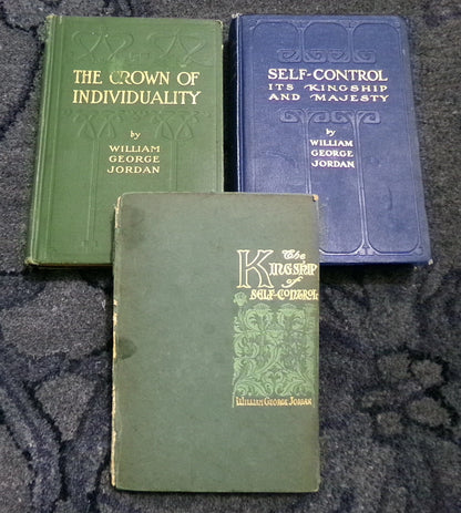 William George Jordan Antique Book Lot of 3 Self-Control Kingship Individuality