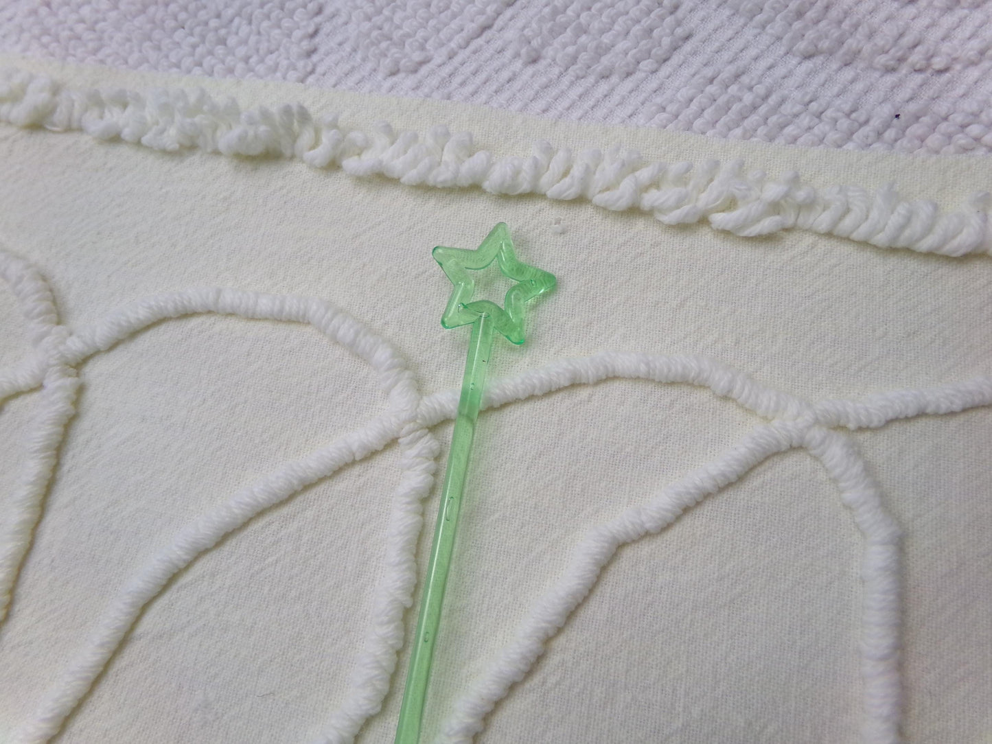 Dimensional Illusion Vintage Chenille Fabric, Fascinating Design, 18" x 25" piece