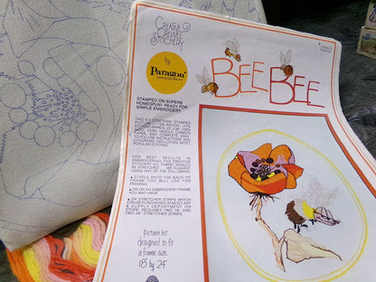 BEE BEE Vintage Embroidery Kit, Paragon Stitchery 0532, Dino Kotopoulis