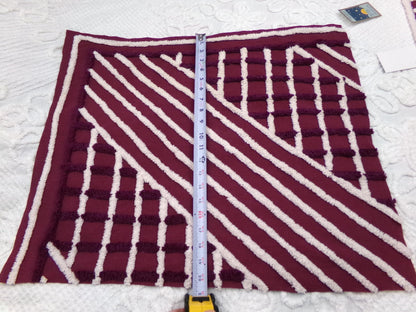 Dramatic Vintage Chenille Fabric, split road design, sewing craft quilt material 20" x 24" piece