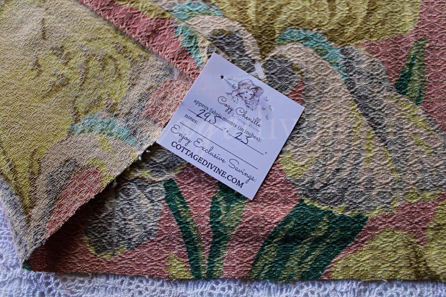 Vintage IRIS Floral Barkcloth Fabric Piece, 29.5" x 23" inches, Mauve Pink Rose & Old Fashioned Yellow Blooms, Deconstructed Curtain Panel