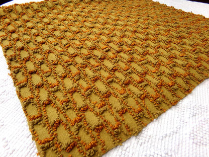 boho soul vintage chenille fabric, interesting abstract infinity design, 24" x 17" piece of quilt & sewing material