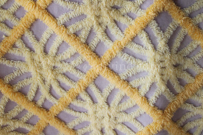 Cosmic Starburst Vintage Chenille Quilt Fabric, 24" x 20" inch Piece, Very Unique
