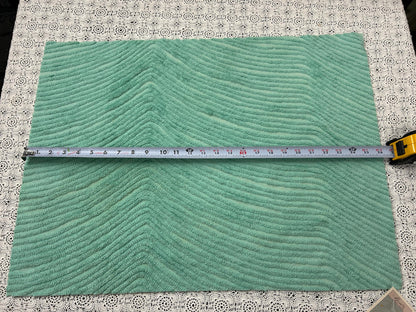 Green Wave Vintage Chenille Bedspread Fabric 18x25" Dense Tufts