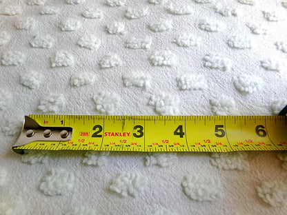 light green chenille fabric, vintage style pops design, 18" x 24" cut piece for quilts, crafts, sewing