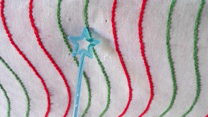 red & green ripple striped chenille fabric, festive vintage sewing material for Christmas stockings, holiday crafts, 15" x 28" inch piece