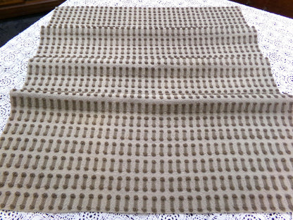 Boho Brown Barbells Vintage Chenille Bedspread Fabric 18" x 24"