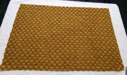 boho soul vintage chenille fabric, interesting abstract infinity design, 24" x 17" piece of quilt & sewing material