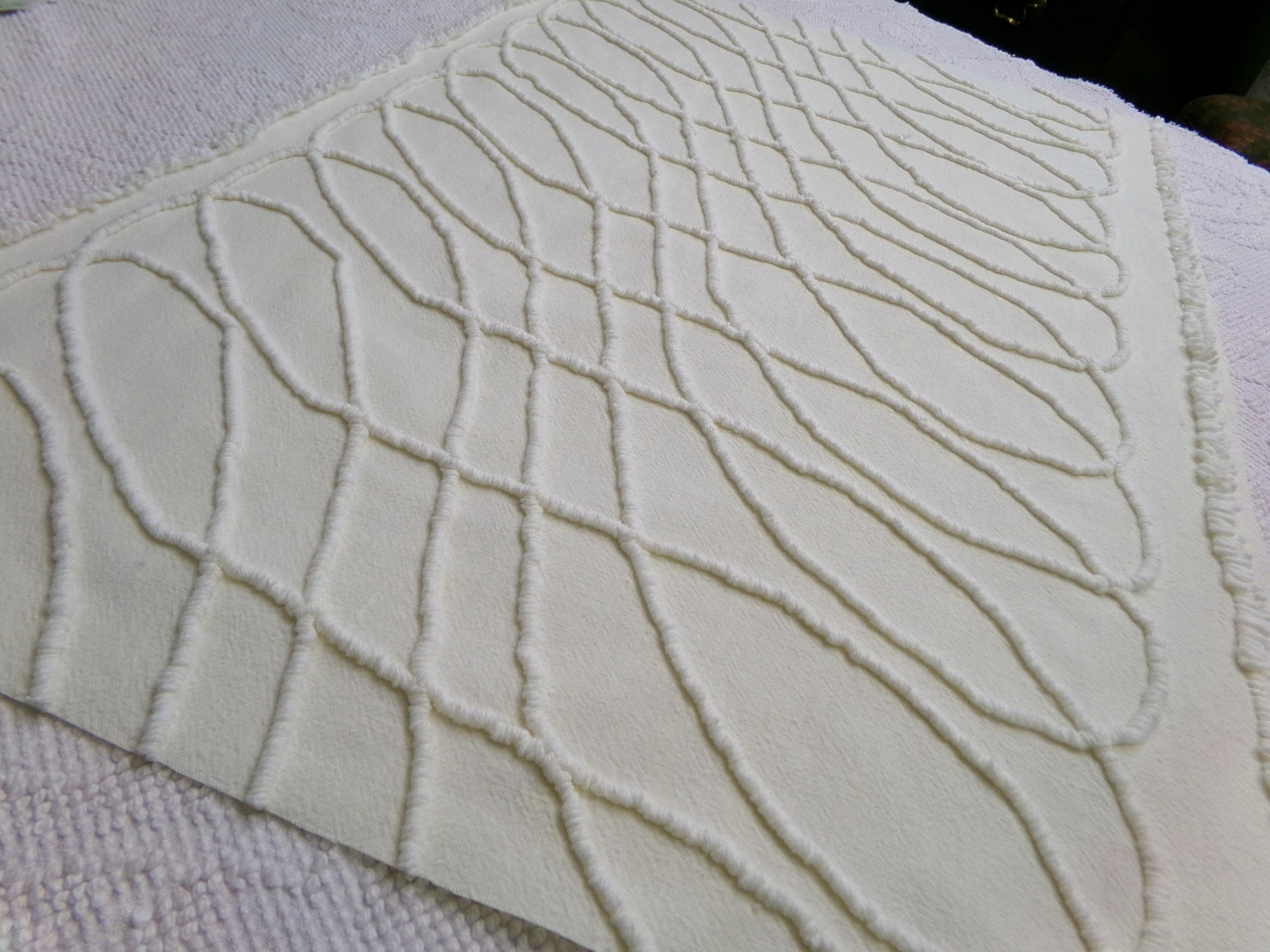 Dimensional Illusion Vintage Chenille Fabric, Fascinating Design, 18 ...