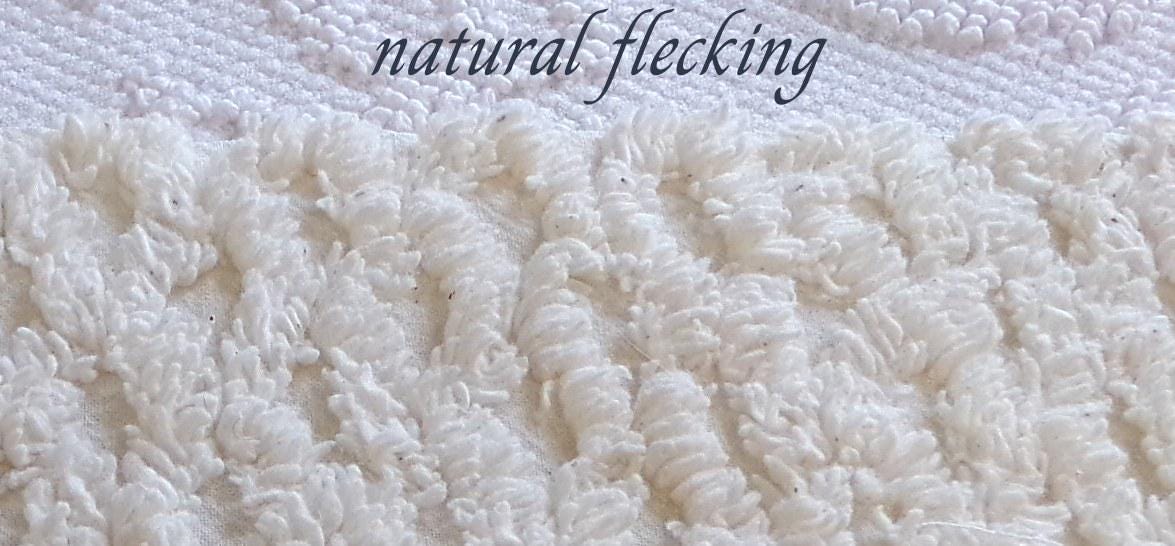 Simple Vanilla Vintage Chenille Fabric, tufted lattice design, sewing craft quilt material, 20" x 24" piece