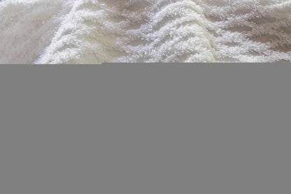 White Lattice Vintage Chenille Fabric, Simple Diamond Design, 18" x 24" inches Piece, 100% Cotton