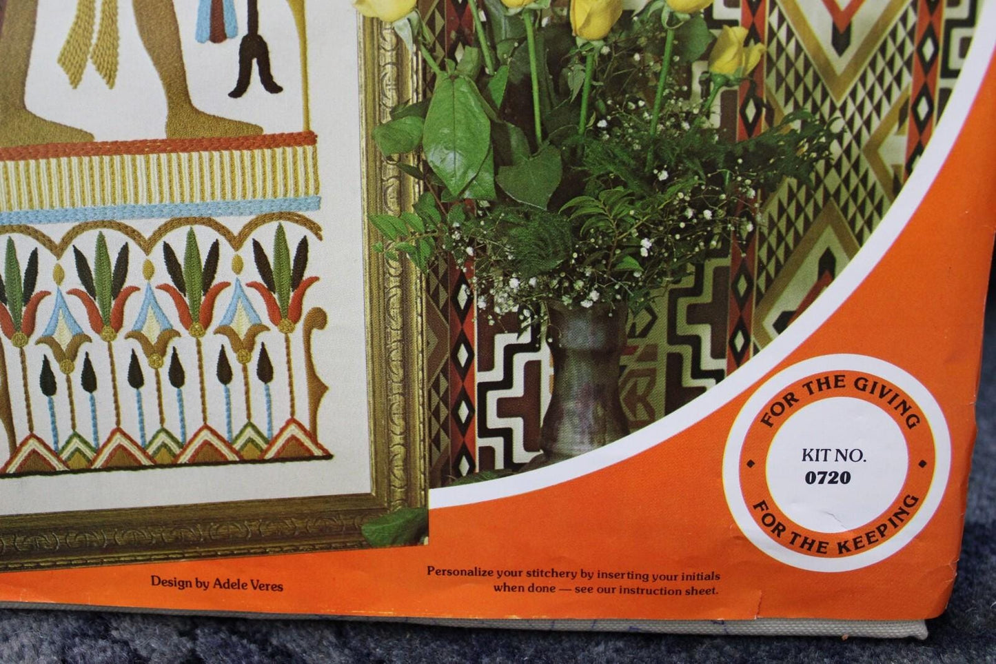 GLORY OF EGYPT Vintage Crewel Embroidery Kit Paragon 0720 Egyptian Wall Hanging