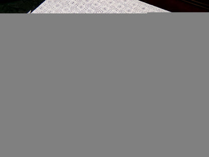 serene blue & white vintage chenille fabric, 19" x 23" cotton quilt material