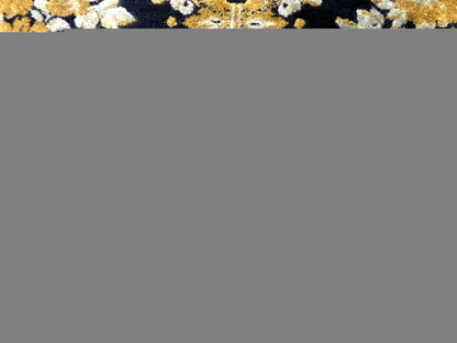 Vintage Damask Velvet Fabric Opulent Soot Black & Silver Grey Gold Upholstery Weight Small Pc 23x25"