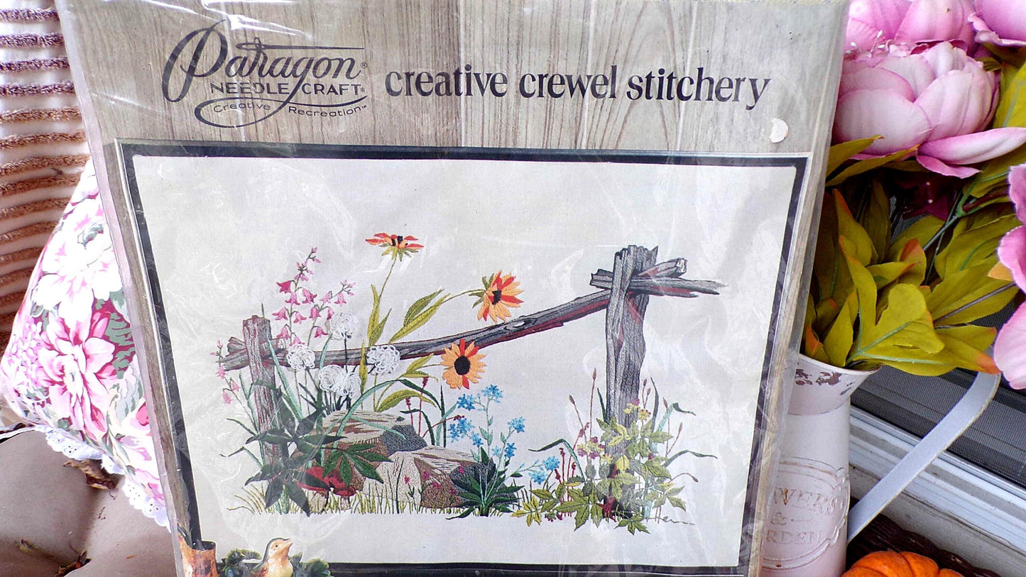 ALONG THE WAY Crewel Embroidery Kit Boho Vintage 0916 Paragon Needlecraft Georgia Ball