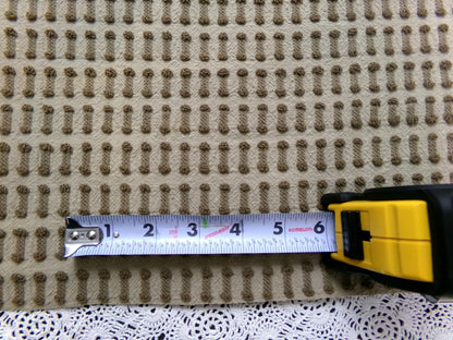 Boho Brown Barbells Vintage Chenille Bedspread Fabric 18" x 24"