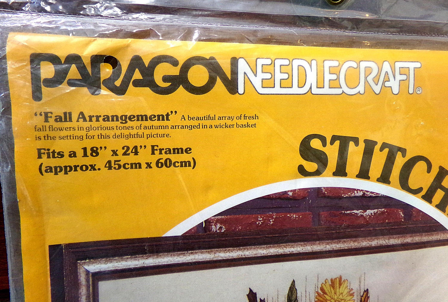 FALL ARRANGEMENT Vintage Crewel Embroidery Kit, Paragon 0810 Boho Floral Stitchery