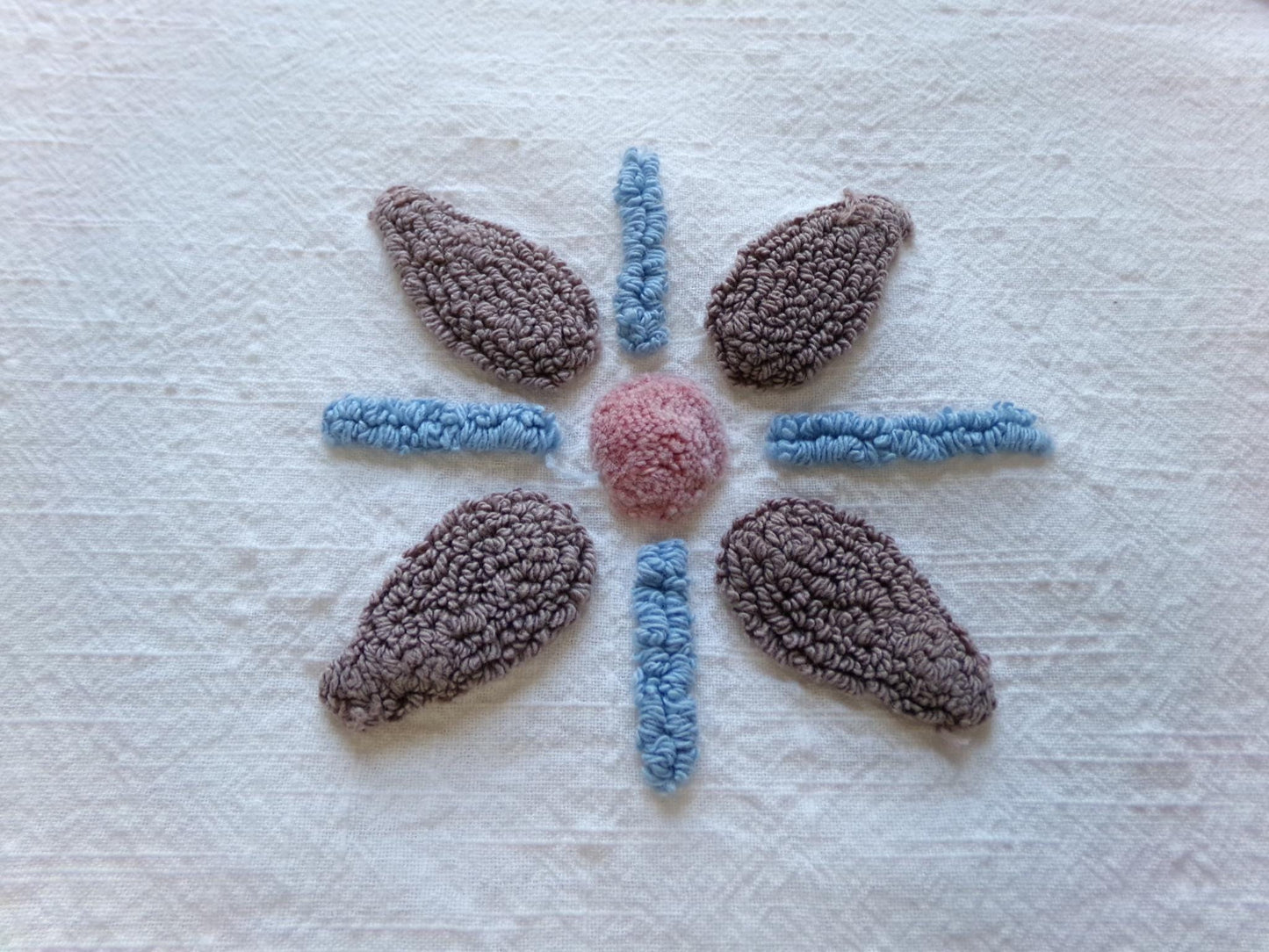 country prim vintage chenille fabric, chocolate swags vintage texturized cotton 18" x 24" cut piece, great for pillows, quilting & crafts