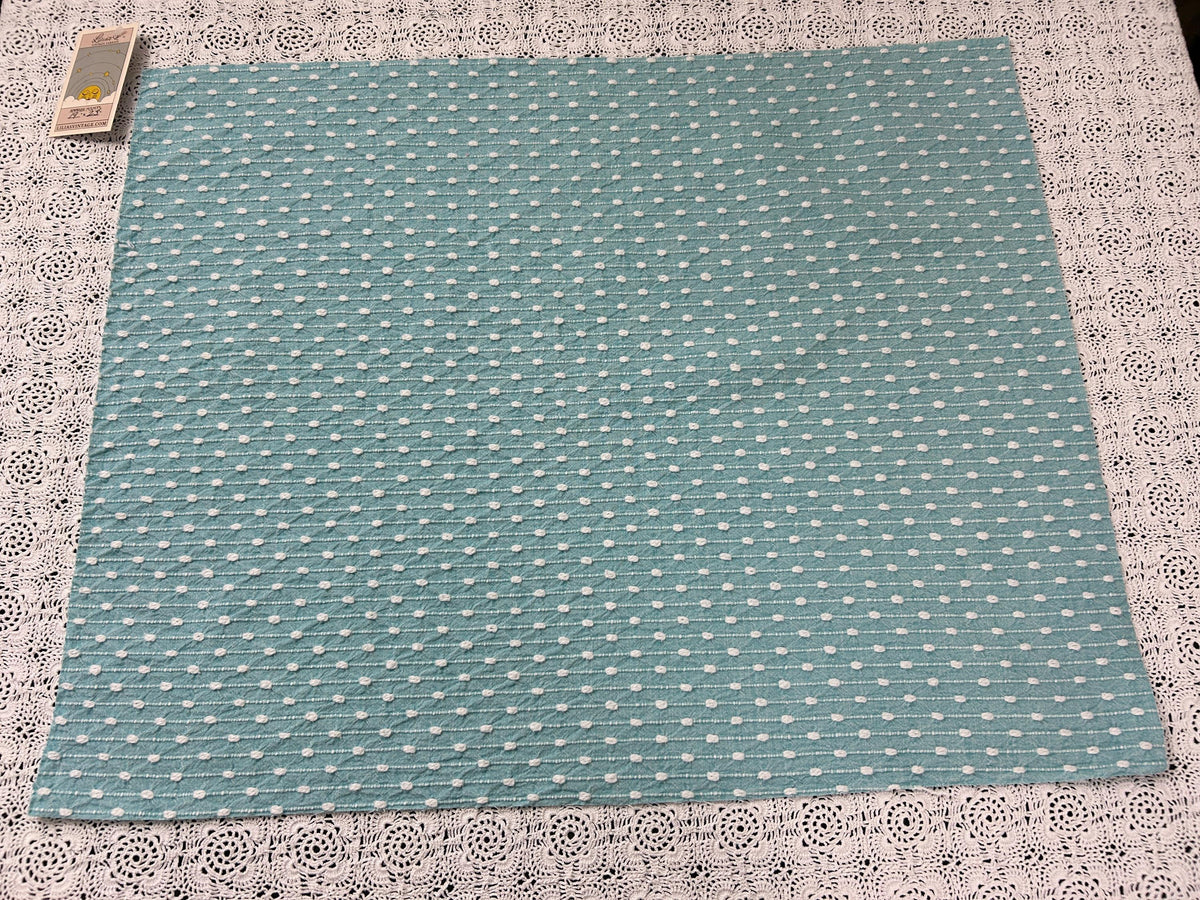 Raindrop Vintage Woven Chenille Fabric 19x23", Bates Nubby Pinstripe Quilt Material