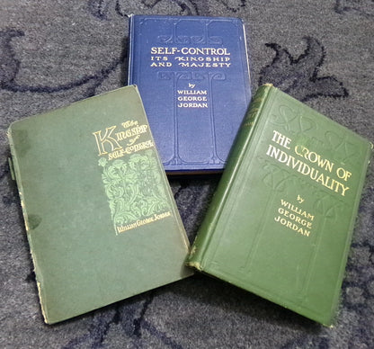 William George Jordan Antique Book Lot of 3 Self-Control Kingship Individuality