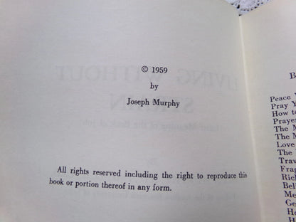 Living Without Strain SIGNED Joseph Murphy 1959 1st Ed? Rare Willing Publishing