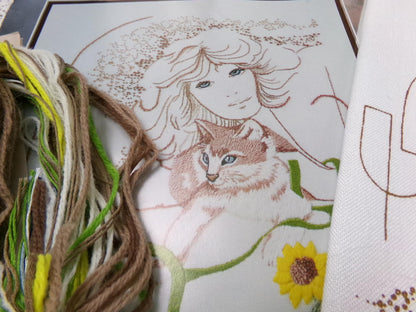 Cat Lovers Crewel Embroidery Kits Lot of 3 Kitty Themed Bucilla, Janlynn, Friends Creative Stitchery