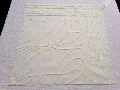 Vintage Illusion Chenille Fabric, Fascinating Webbed Design, 22" x 21" Piece Sewing Quilt Material