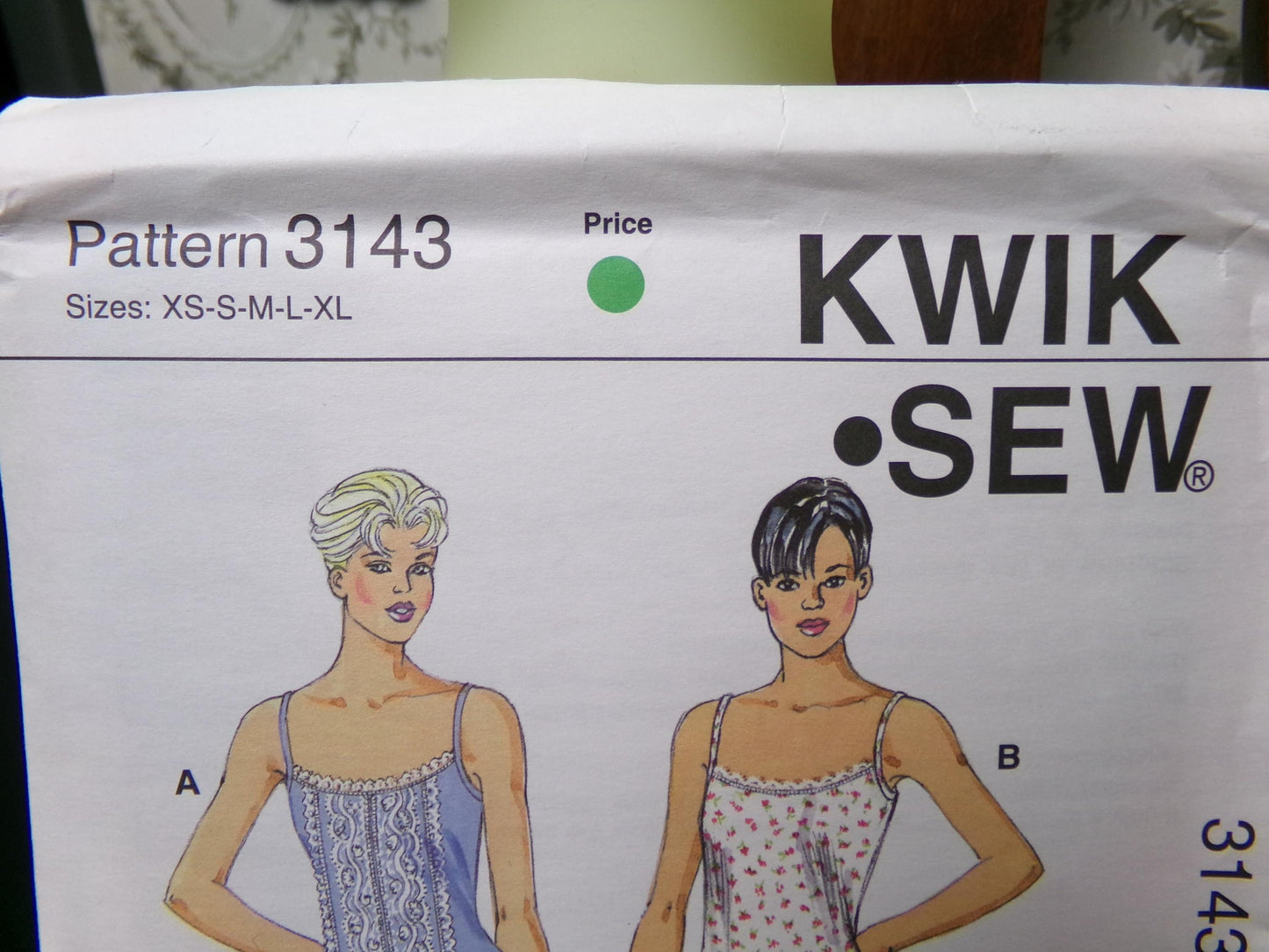 Vintage Kwik Sew 3143 Sewing Pattern, Misses Sleepwear Pajama Shorts, Capri Pants, Camisole, Size XS-XL