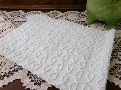 Light Green Vintage Chenille Fabric, Texturized Curly Loops 18x24" Piece