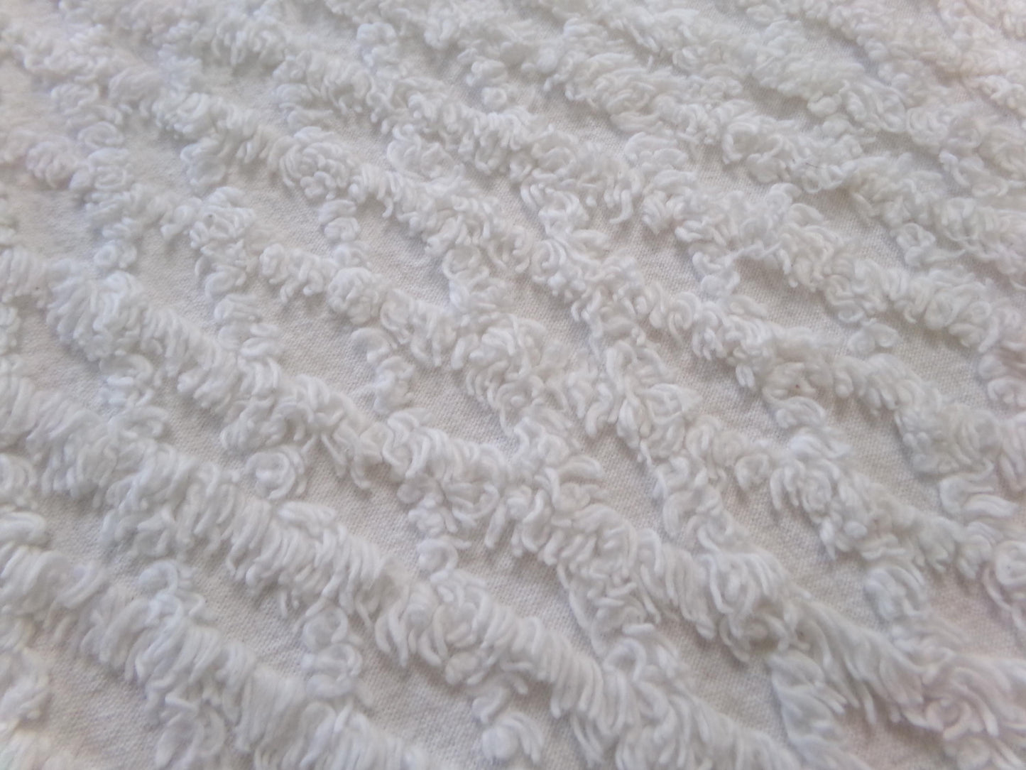 Vintage Chenille Fabric Bundle in Pink Dot & White Lattice, 2 Pieces 12" x 18" each | Quick Stash Builder for Fiber Arts, Quilting