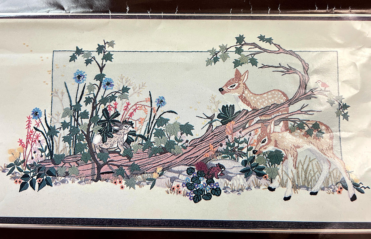 FOREST FRIENDS Crewel Stitchery Kit Woodland Vintage Paragon 0505 Embroidery