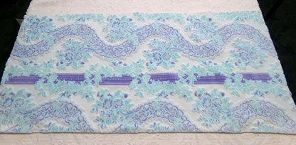 Celestial Shimmer Cut Velvet Fabric, Luxury Bates Vintage Tapestry Chenille Material, 15" x 32" Inch Piece, Lovely in Totes, Bags, Pillows