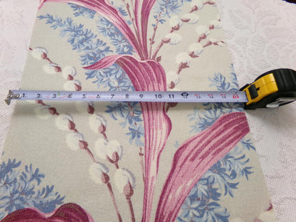 Vintage Barkcloth Fabric, Pussy Willow Design, 16x24" Piece