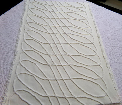 Dimensional Illusion Vintage Chenille Fabric, Fascinating Design, 18" x 25" piece