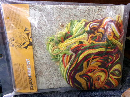 FALL ARRANGEMENT Vintage Crewel Embroidery Kit, Paragon 0810 Boho Floral Stitchery