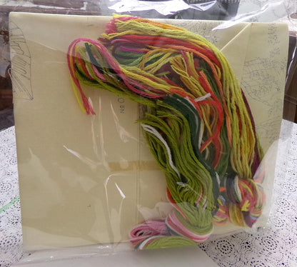 PARADISE FOUND Vintage Crewel Embroidery Kit, Flowers of Hawaii Tropical Hummingbird Paragon 0308 Stitchery Wall Hanging