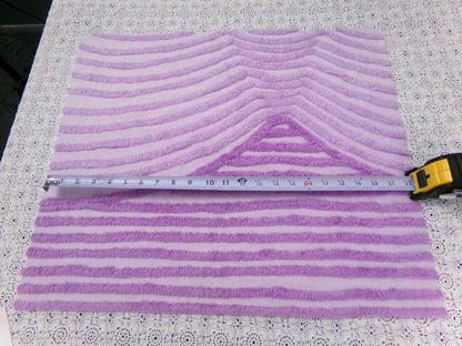 Lavender Vintage Chenille Fabric, Optic Geometric Design, 19x22" Piece