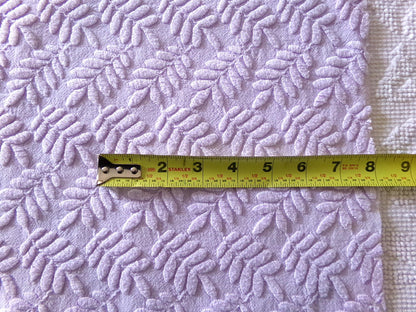 Lilac Fern Wisps Vintage Woven Fabric Piece, 19x25" Quilt Sewing Textile