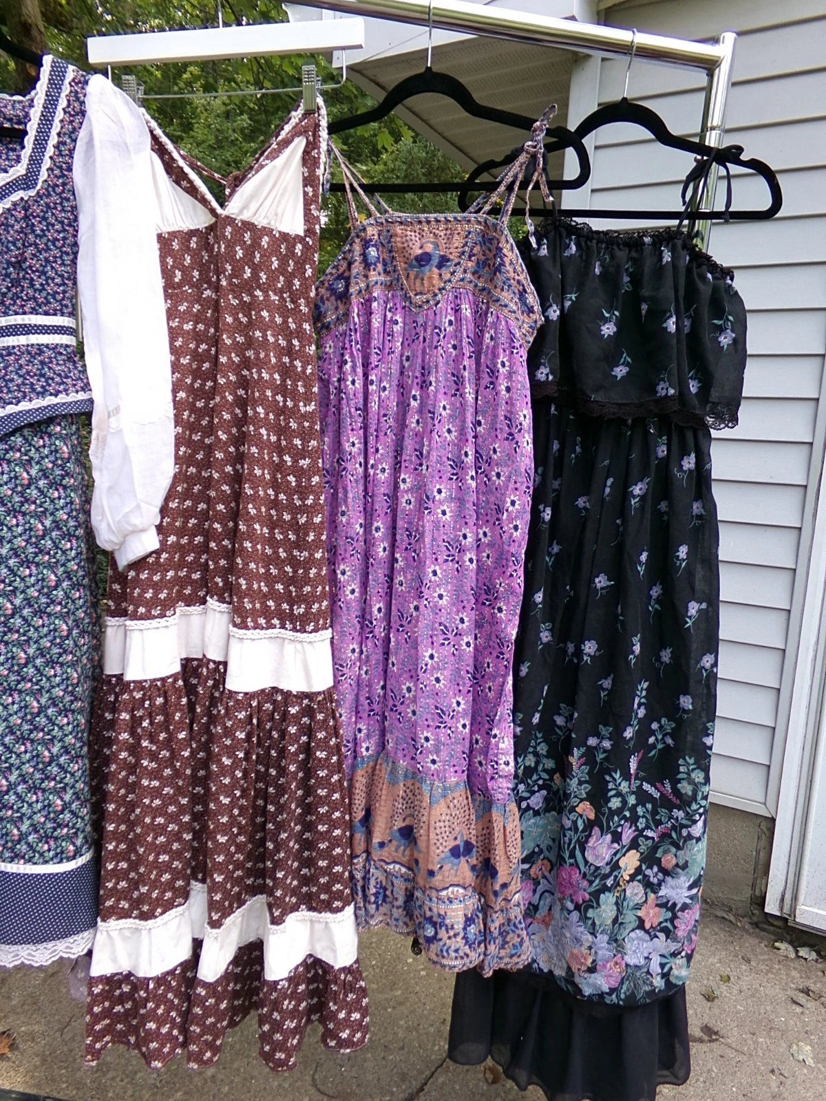 VTG PRAIRIE DRESSES GUNNE SAX, CANDI JONES, STARINA RESELLER LOT of 6 1970s Boho