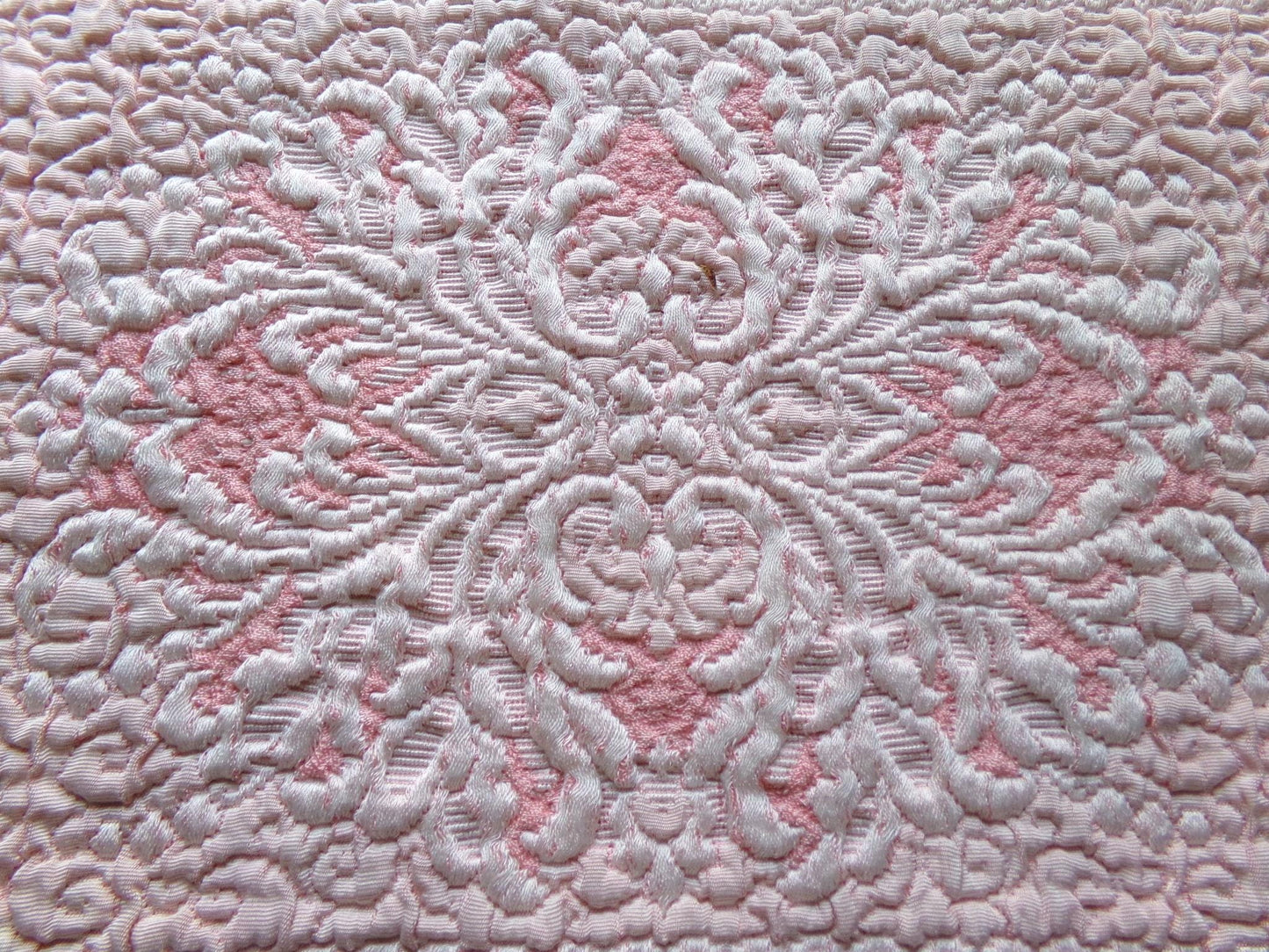 Vintage Luxury Pink Tapestry Fabric, Shimmer Woven Heavyweight Sewing Material, Lovely for Small Bags, Wall Hanging, 19" x 23" inch piece
